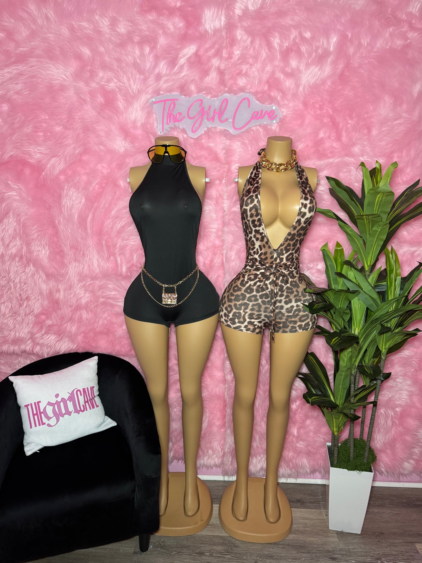 Black Cheetah Rompers