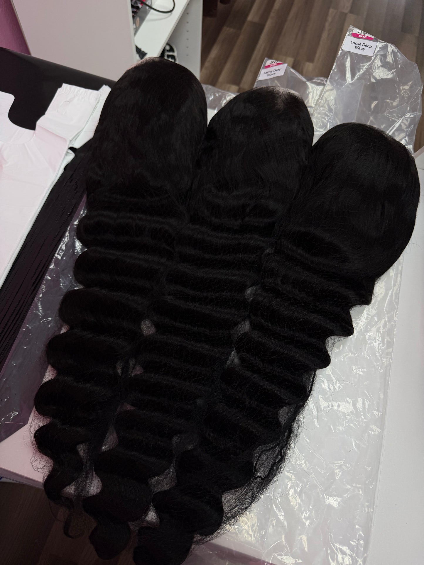 Loose Deep Wave 13x6 Transparent Virgin Wigs 210% Density