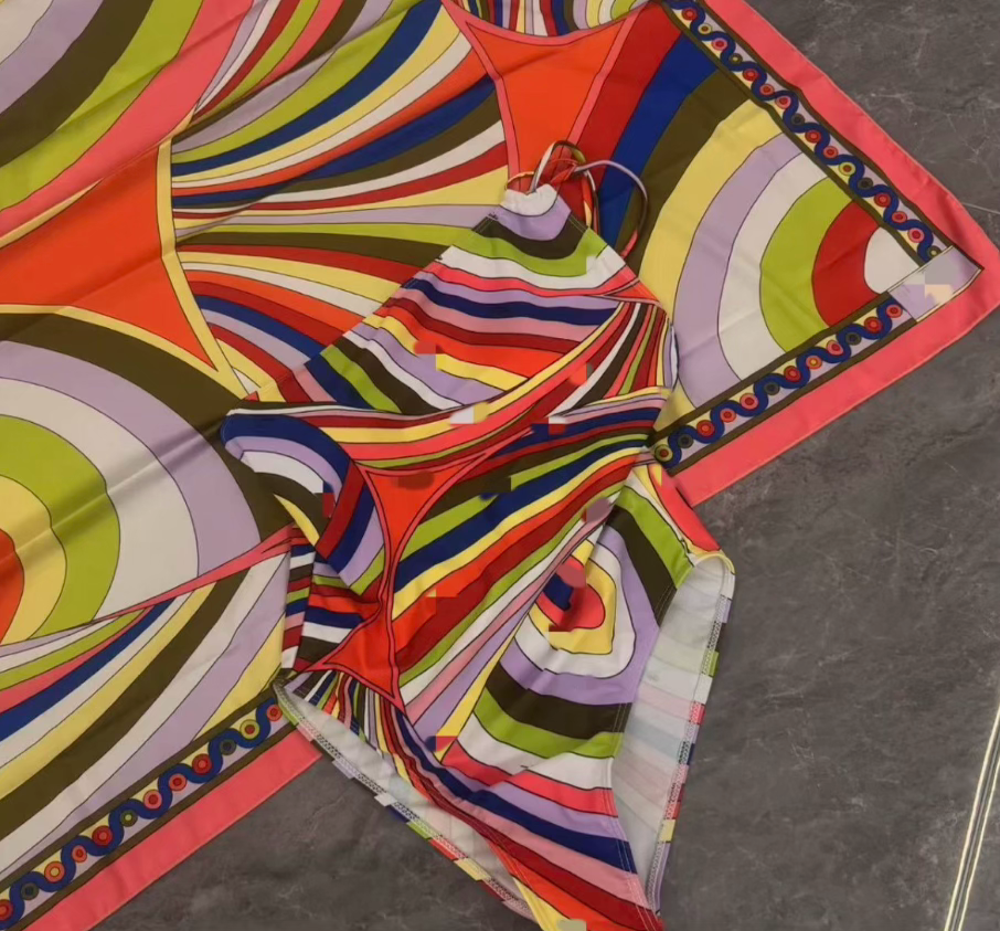 Rainbow One Piece W/ Scarf