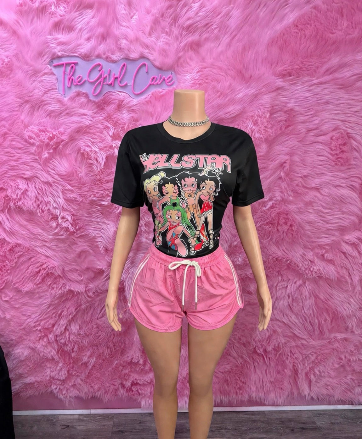 Windbreaker Pink Short Set