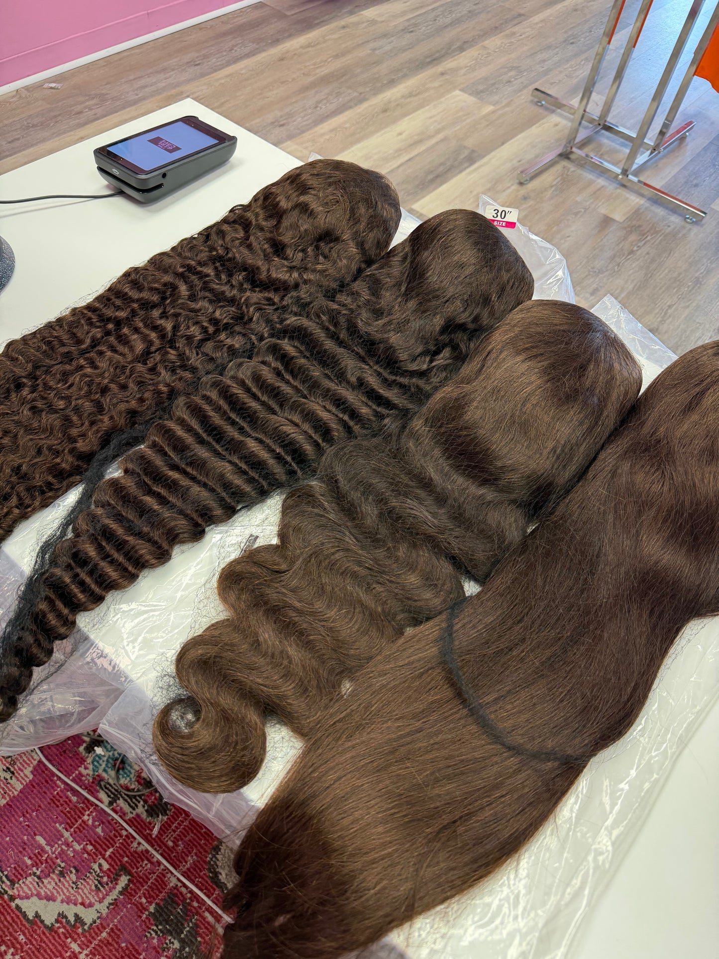 Chocolate Brown 13x6 Transparent Virgin Wigs 210% Density