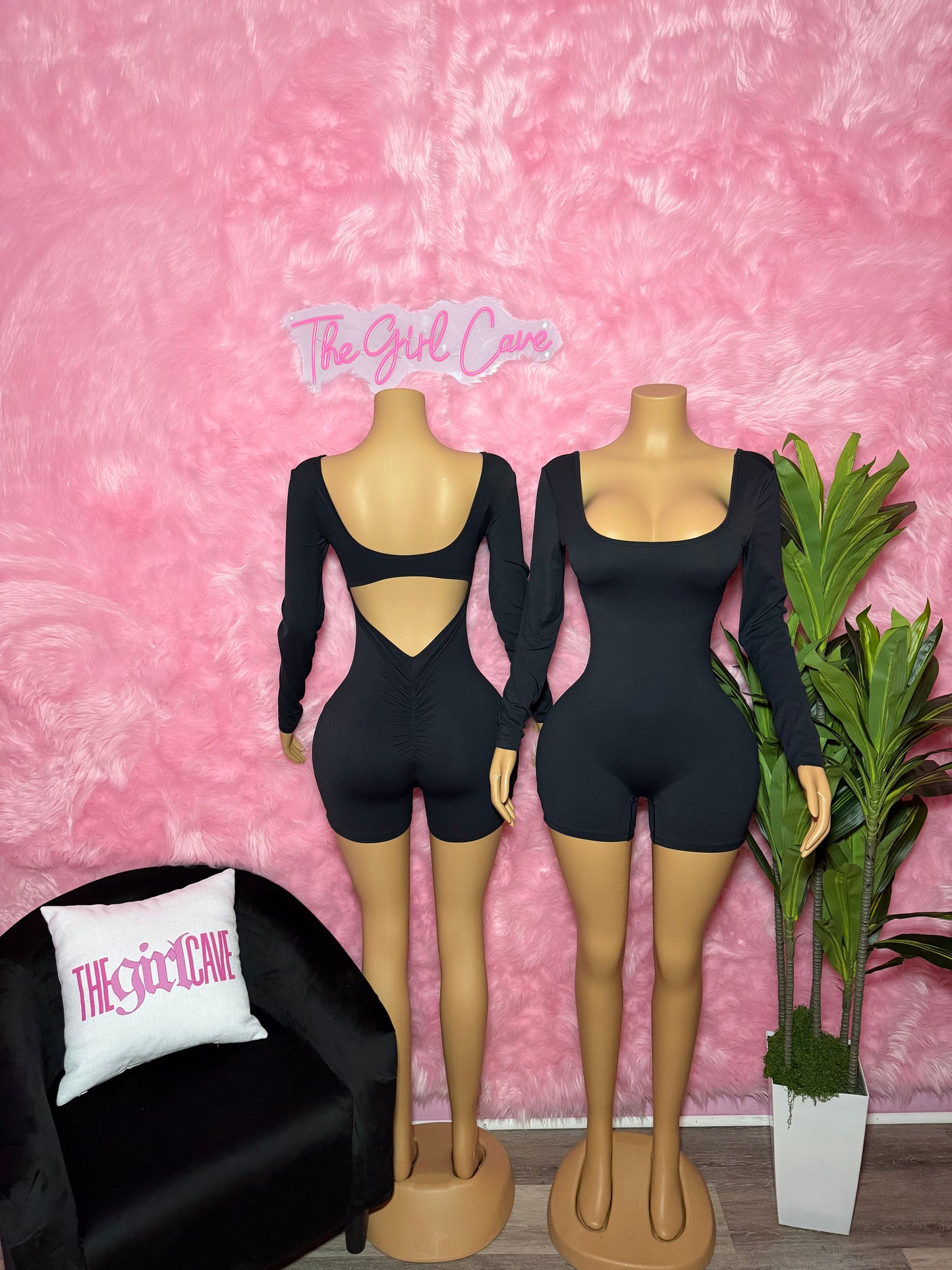 Black Athletic Romper