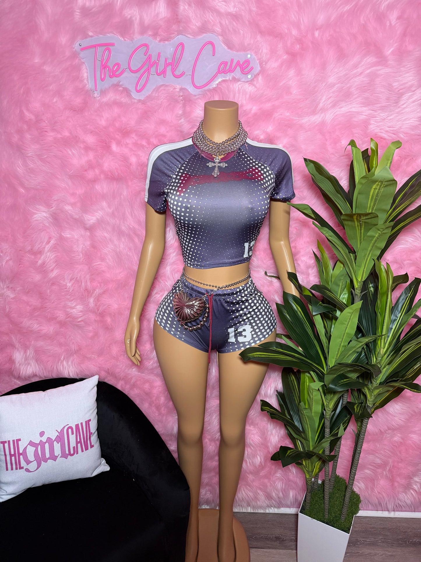 Purple Soccer Short Set