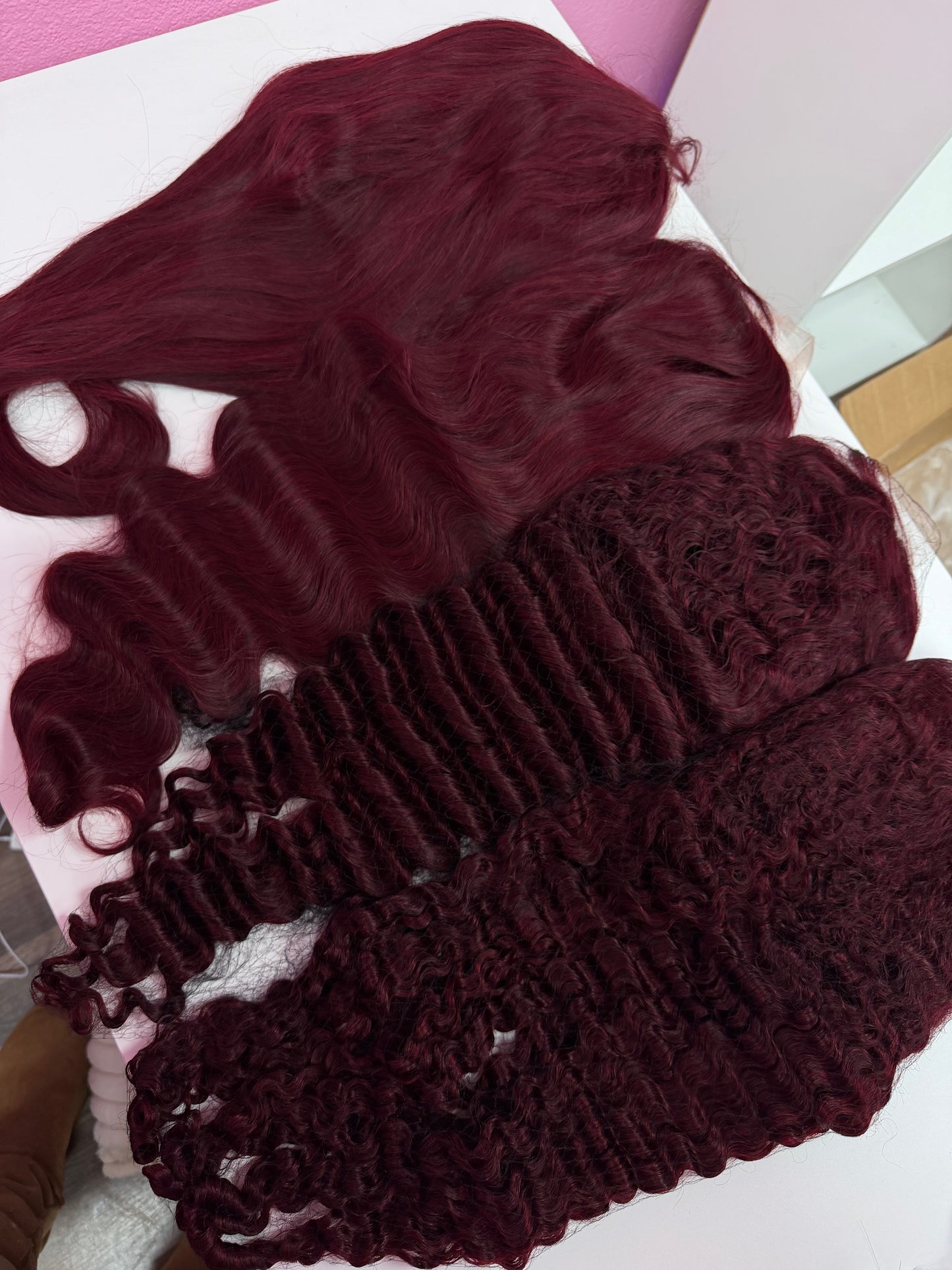 Cherry Cola Human Hair 210% Density 13x4 & 13x6 Transparent Lace Wigs