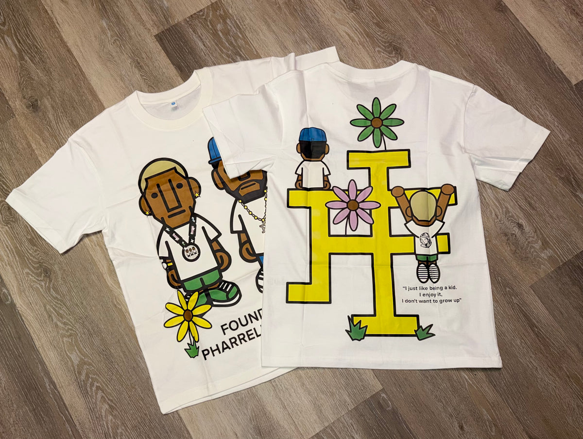 White Garden Chain Graphic T-Shirt