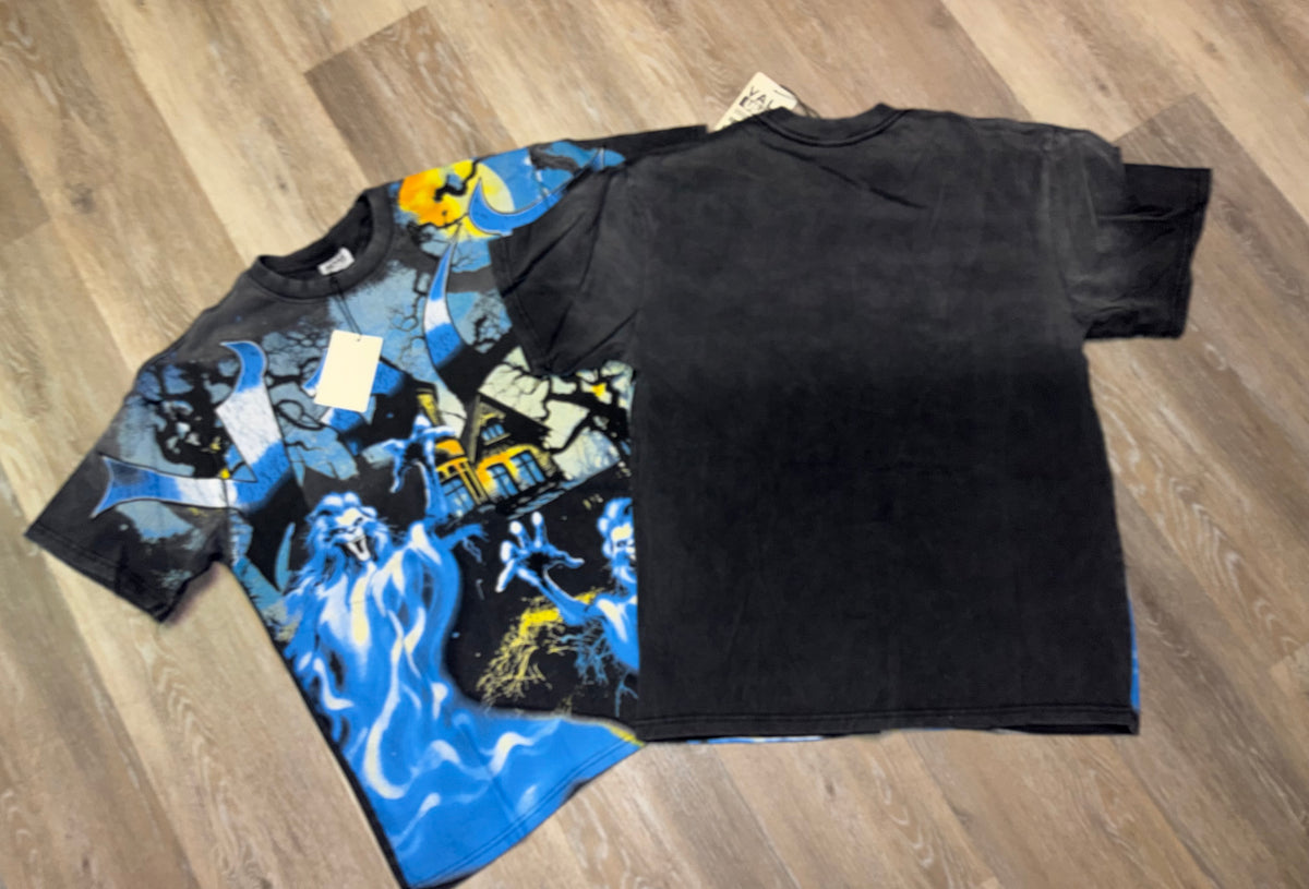 Blue Haunt Graphic T Shirt