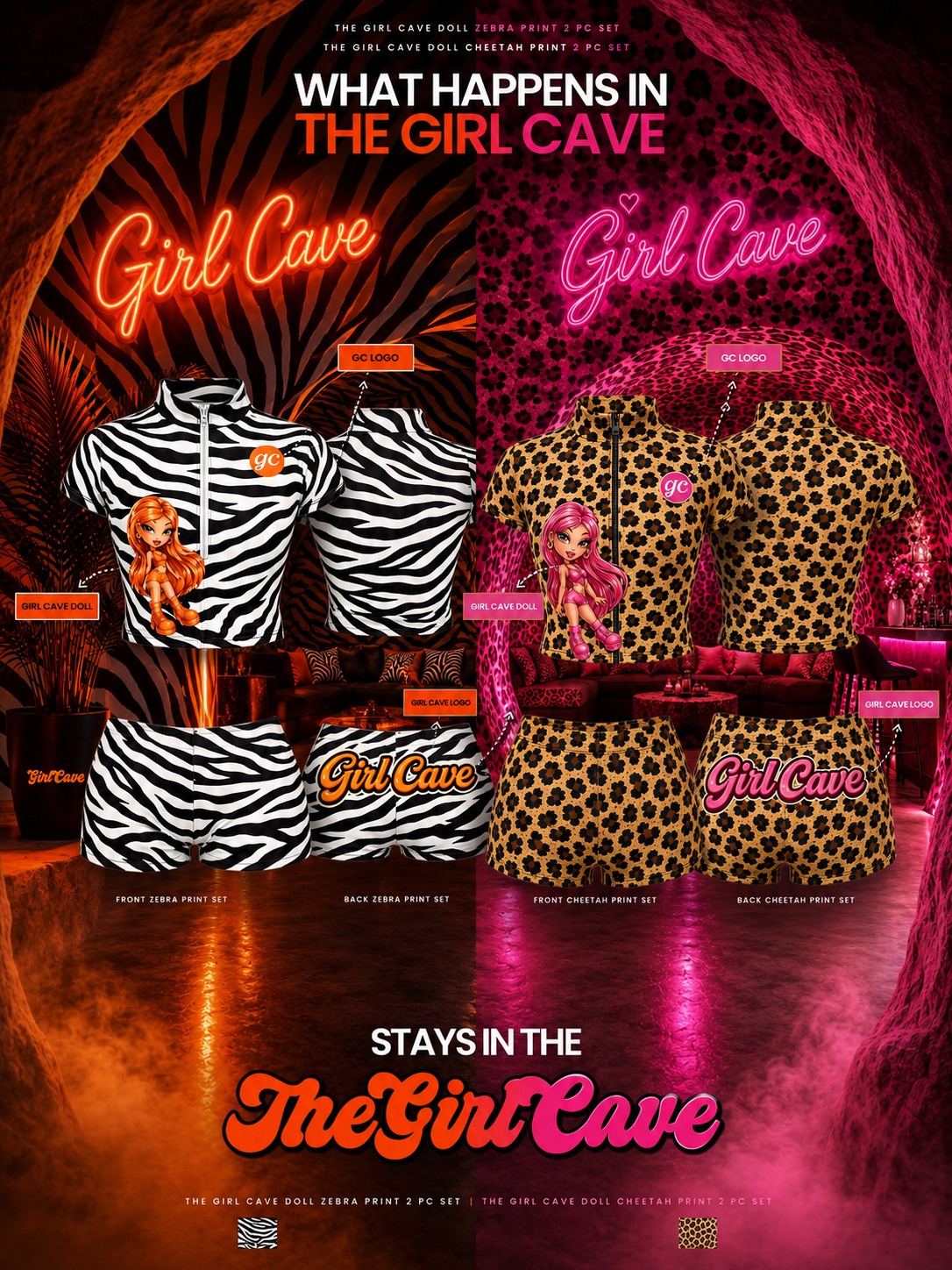 Girl Cave Doll Sets