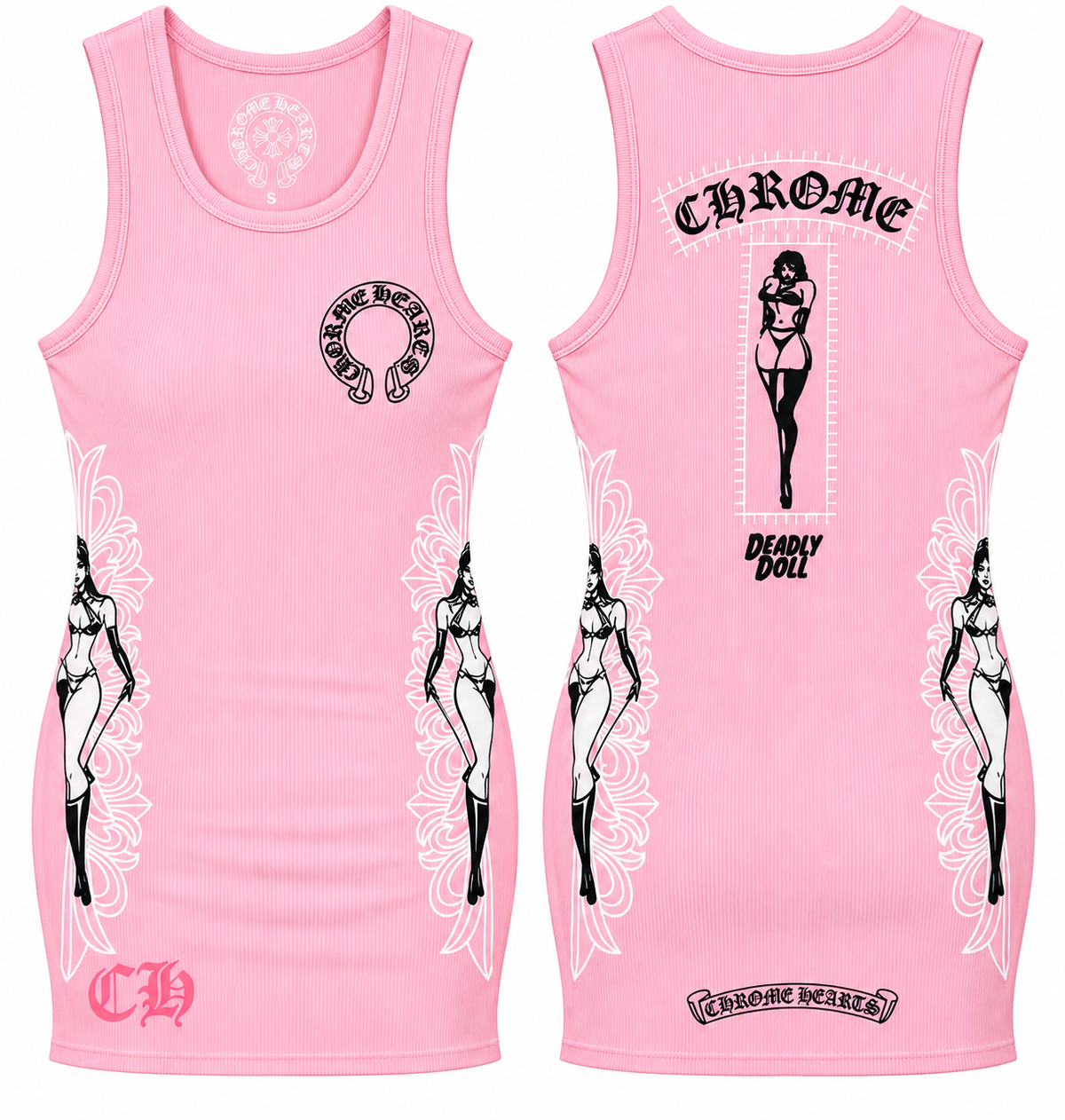 Chrome Tank Mini Dresses