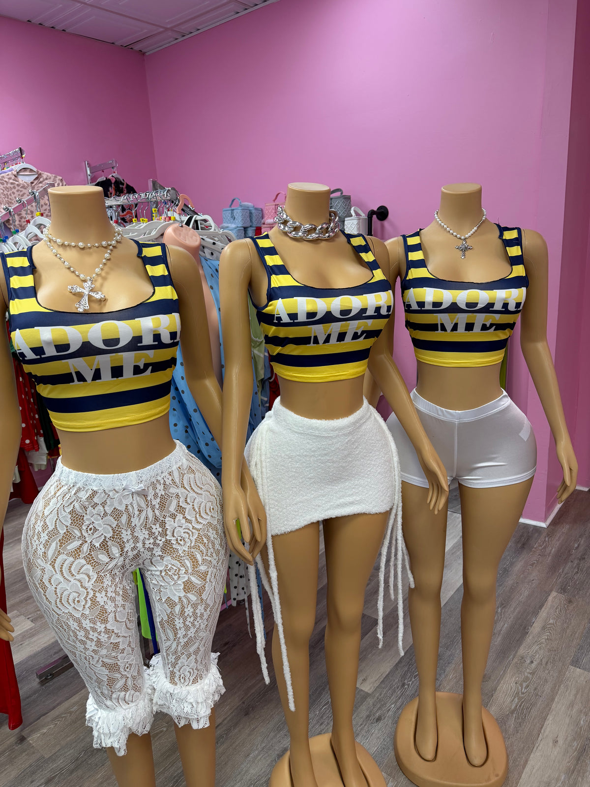 Yellow Adore Stripe Sets