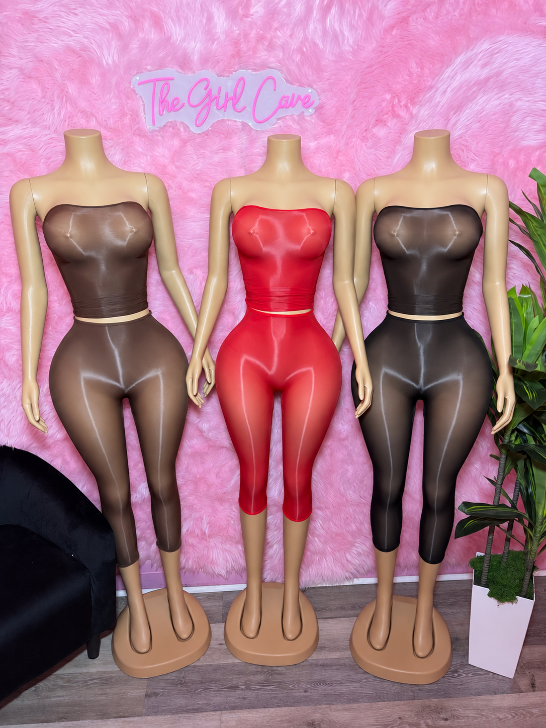 Liquid Tube Top Capri Set
