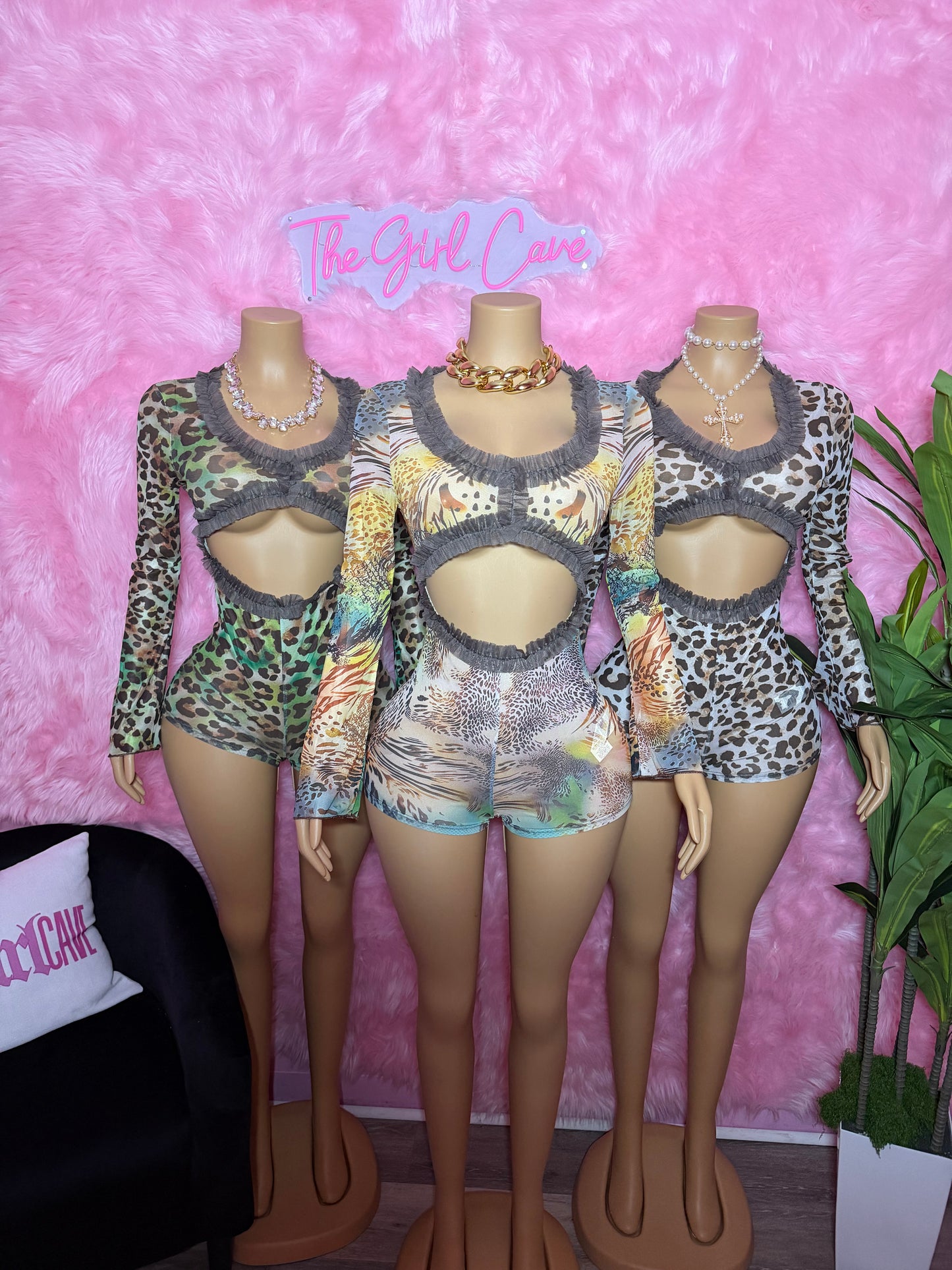 Sheer Animal Rompers