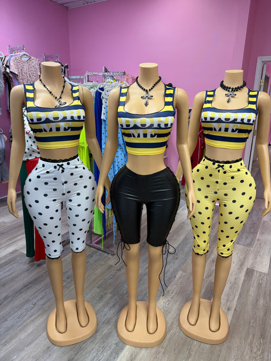 Yellow Adore Stripe Sets