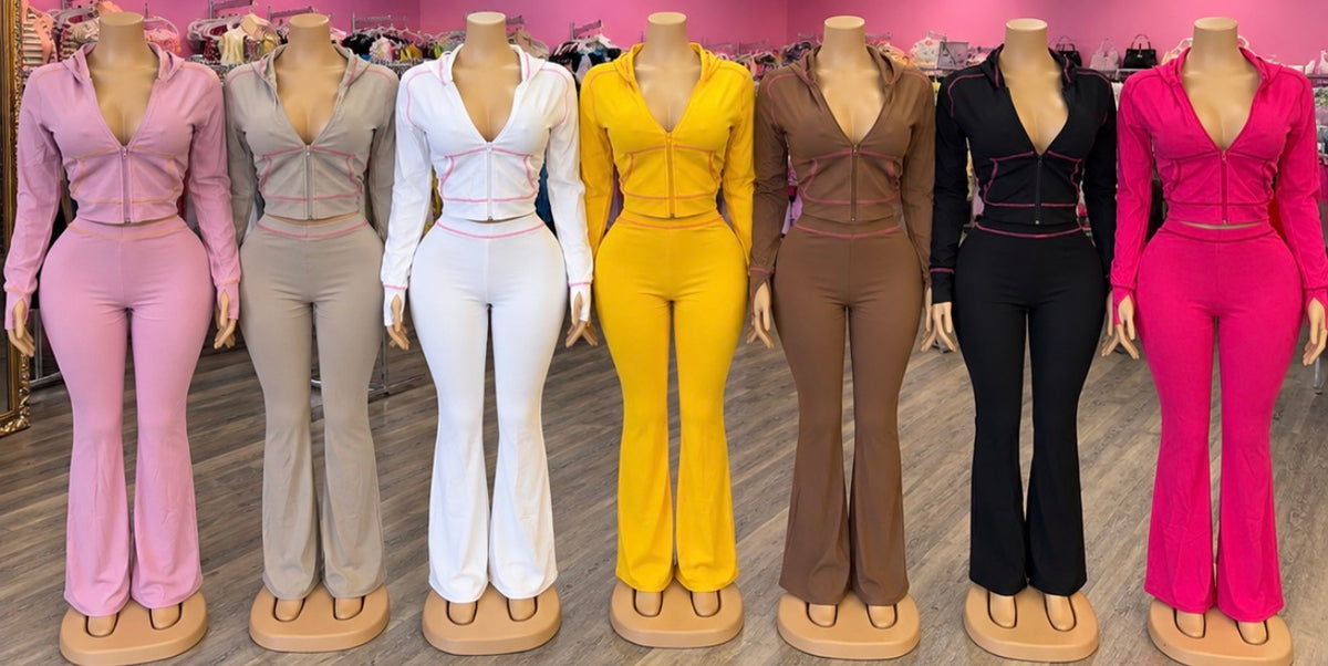 Waffle Pant Set