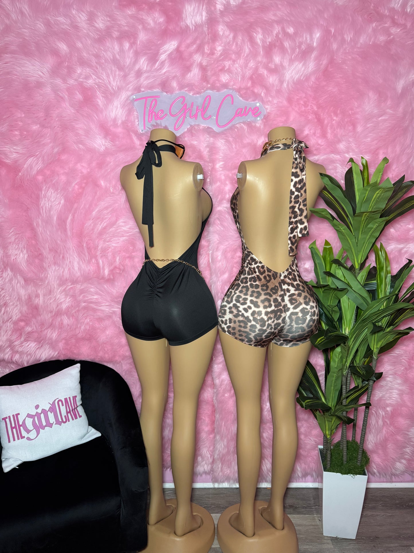 Black Cheetah Rompers