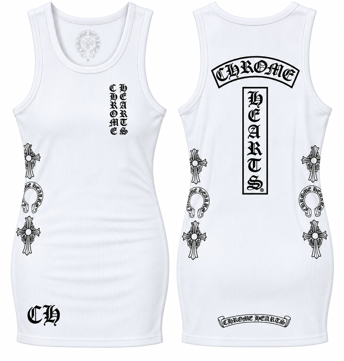 Chrome Tank Mini Dresses