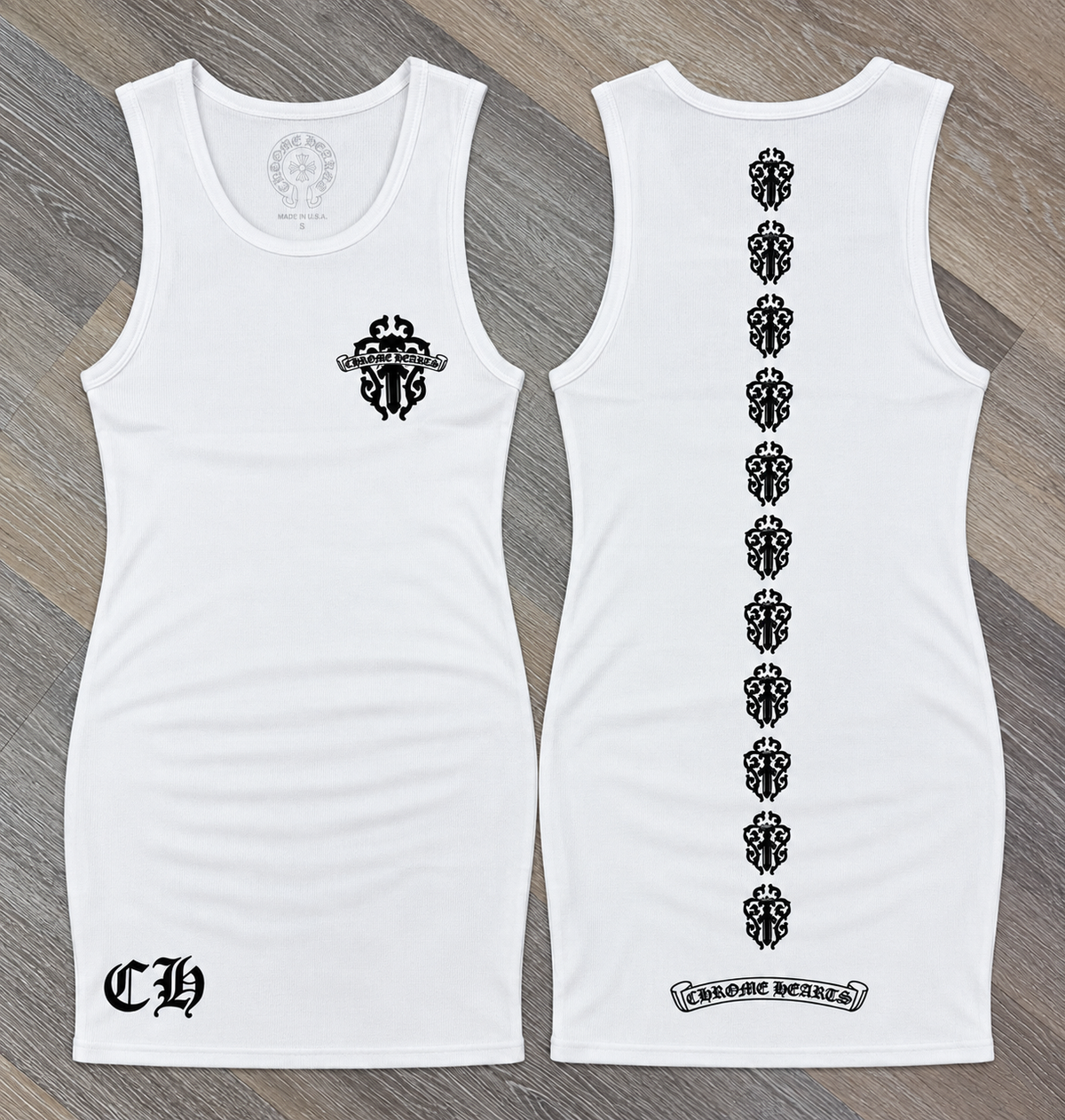 Chrome Tank Mini Dresses