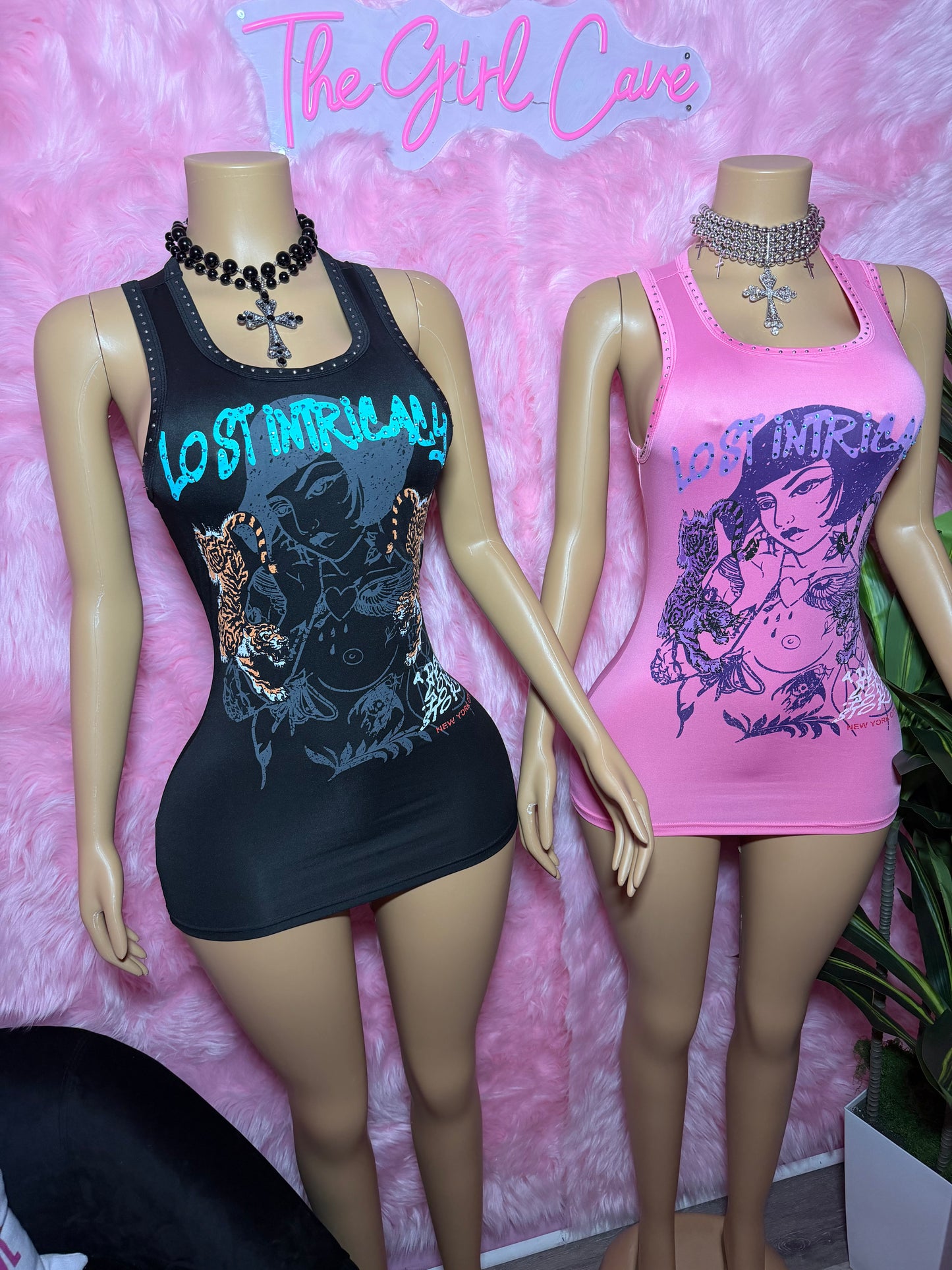 Rhinestone Tank Dresses