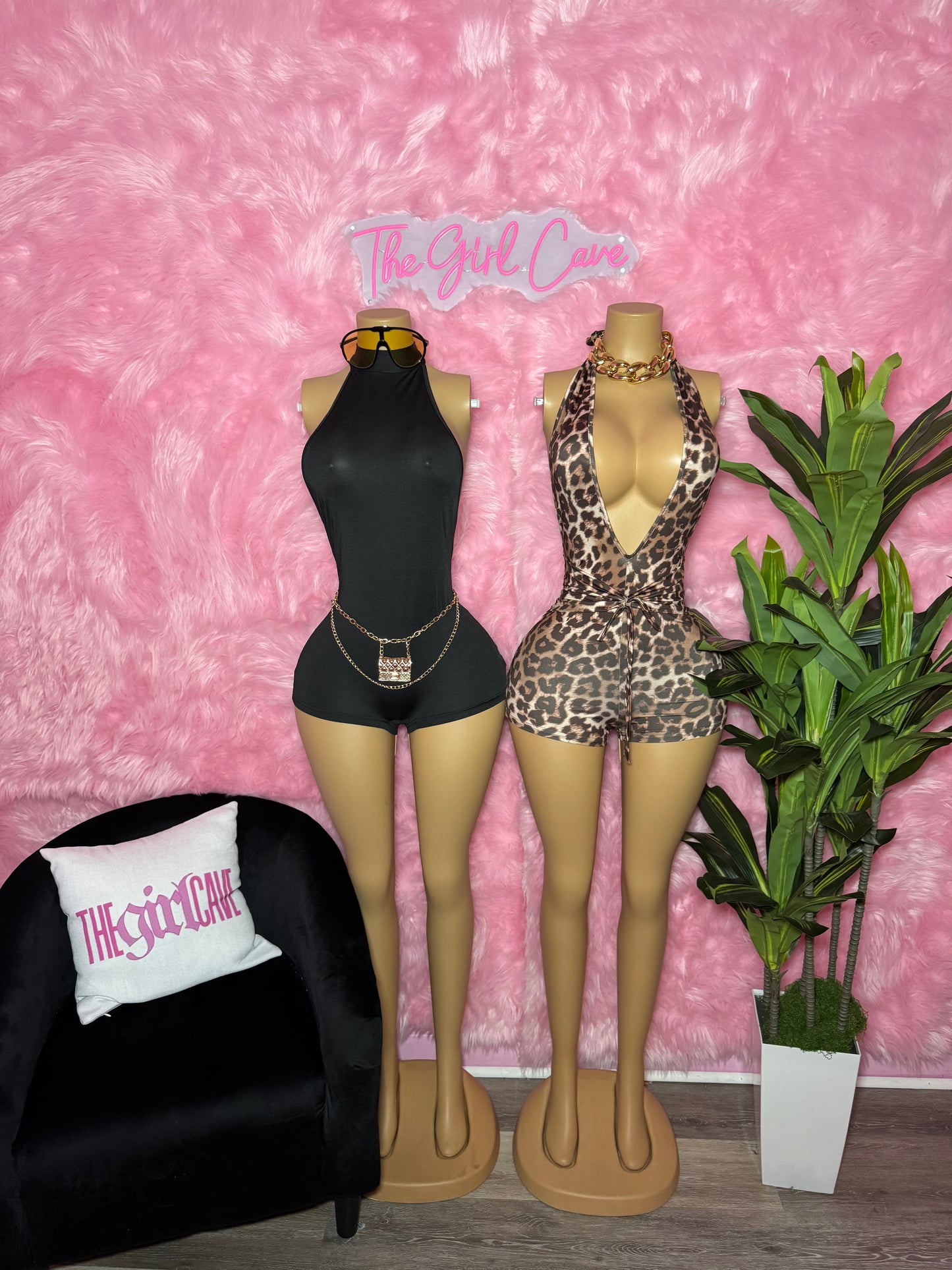 Black Cheetah Rompers