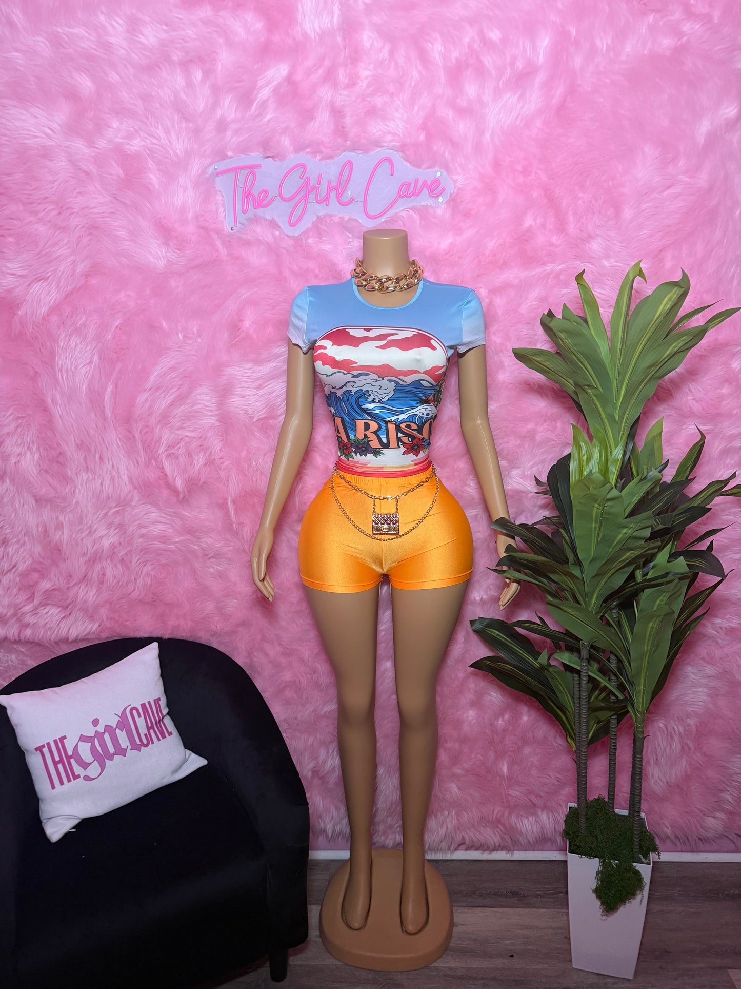 Orange Short Set