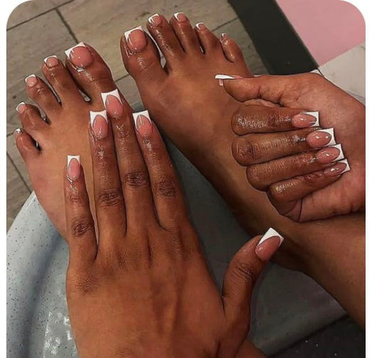 White French Nail/ Toe Set