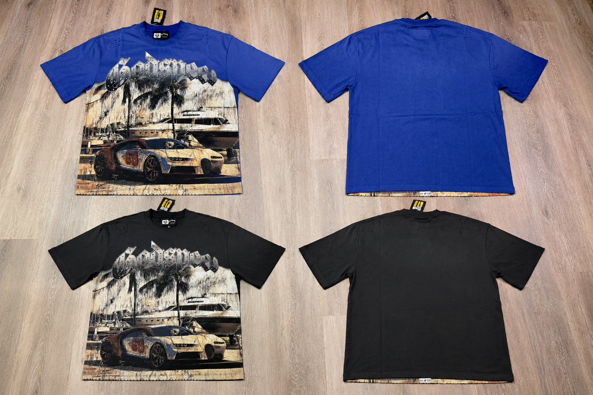 White Sports Car Graphic T-Shirt