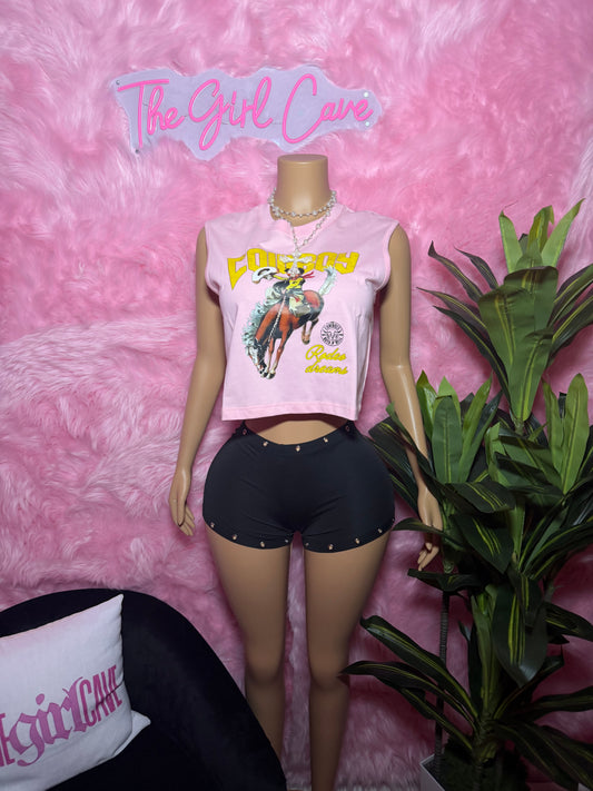 Pink Cowboy Graphic Set
