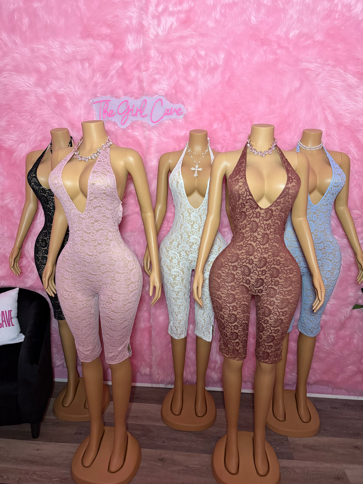 Lace Capri Jumpsuits
