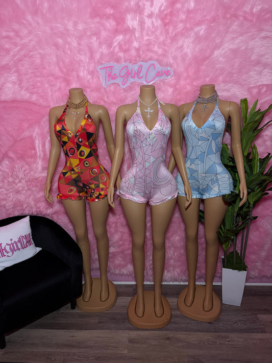Ruffle Geo Romper