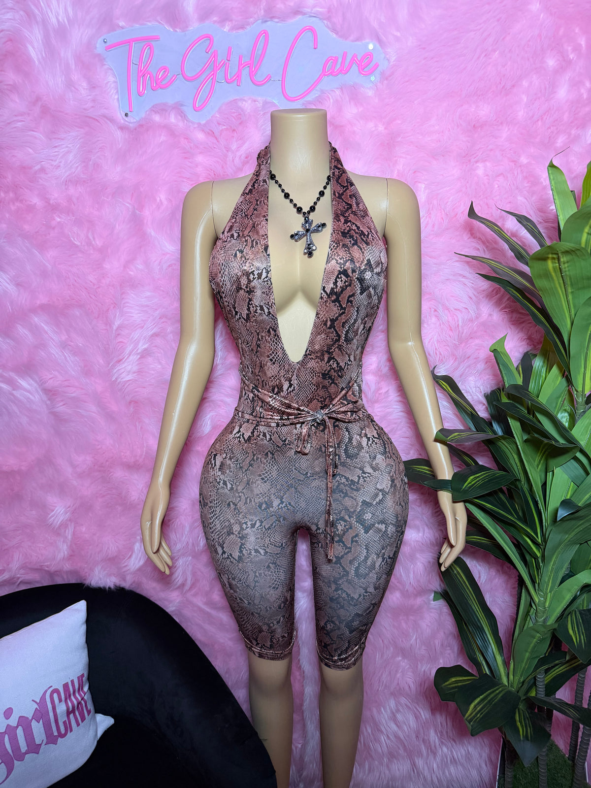 Snake Capri Jumpsuit