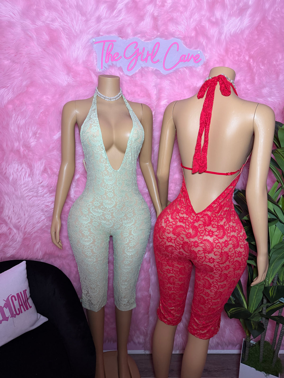 Lace Capri Jumpsuits