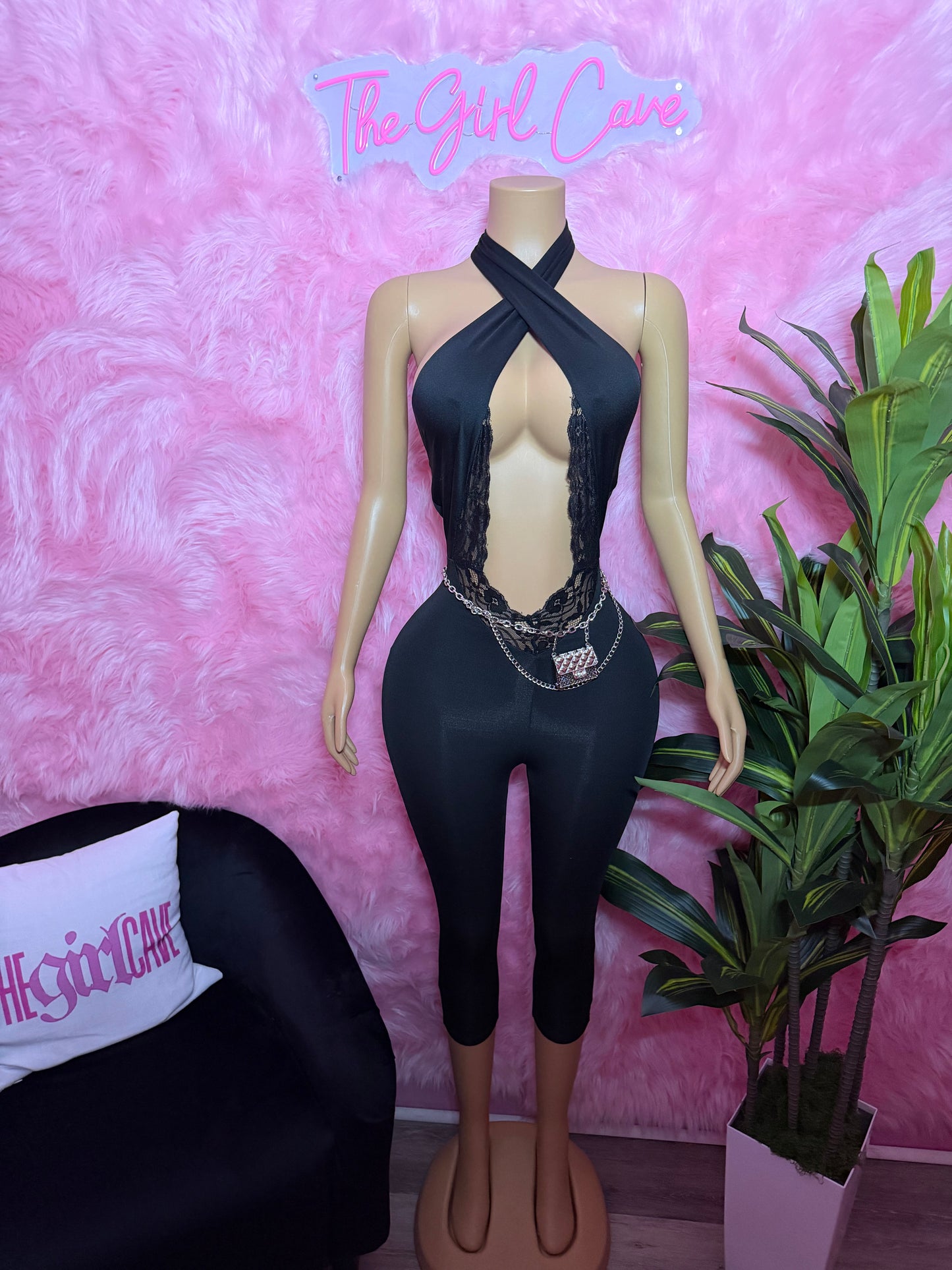 Lace Criss Cross Jumpsuit