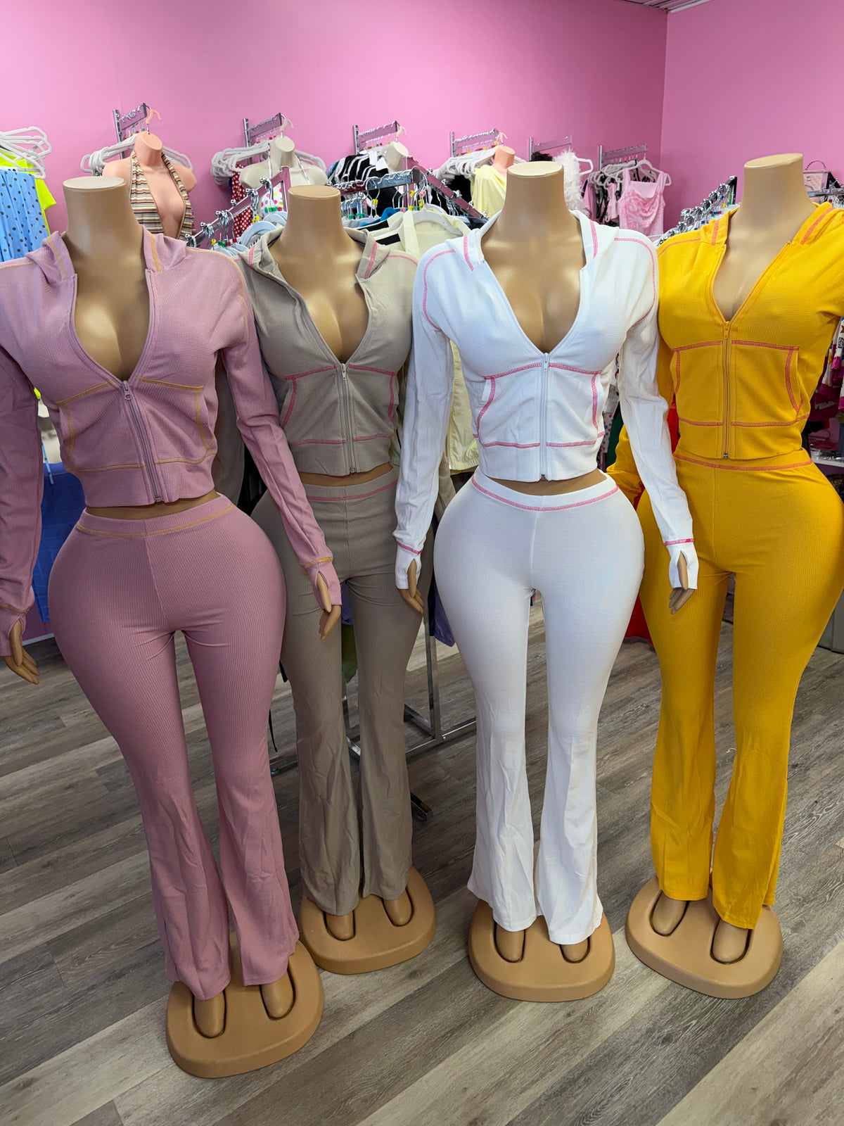 Waffle Pant Set