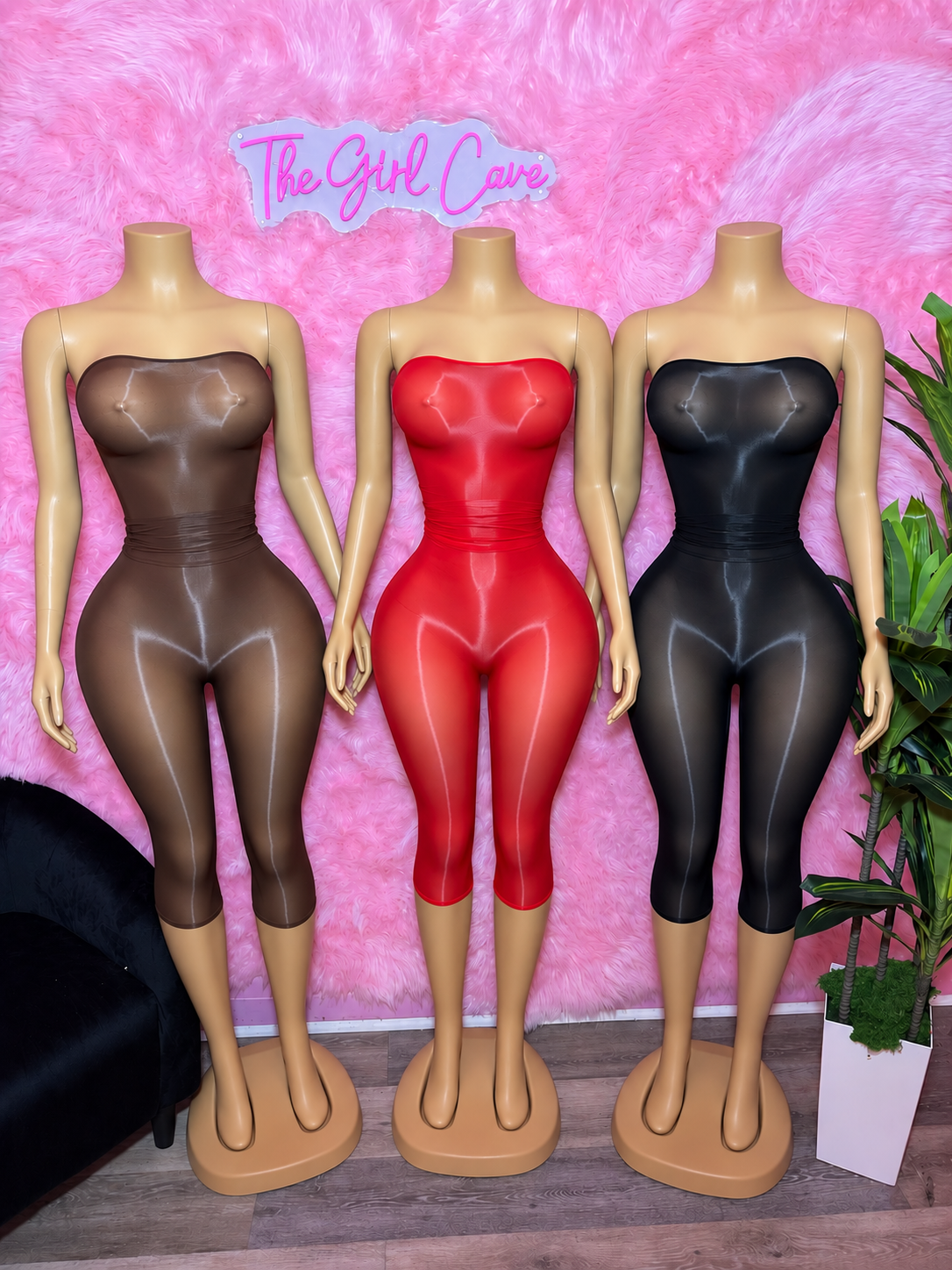 Liquid Strapless Capri Jumpsuit
