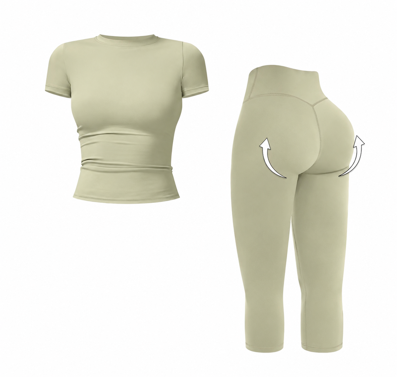 Athletic Capri Short Set