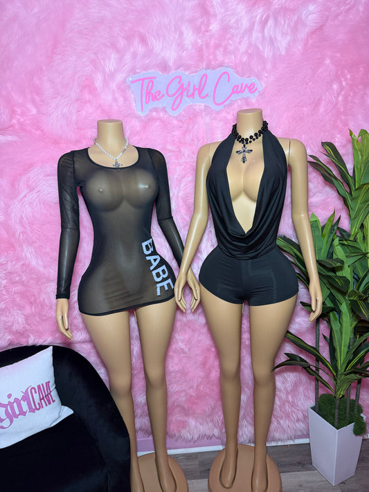 Black Dress/ Romper