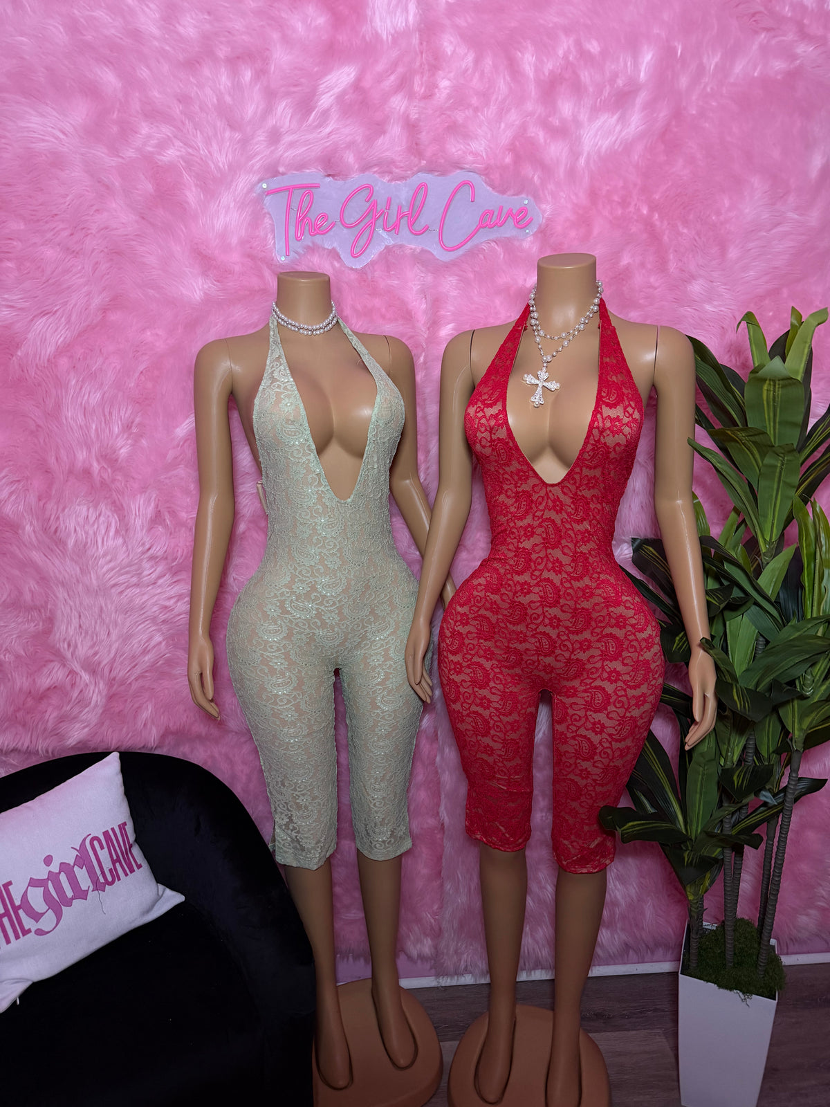 Lace Capri Jumpsuits
