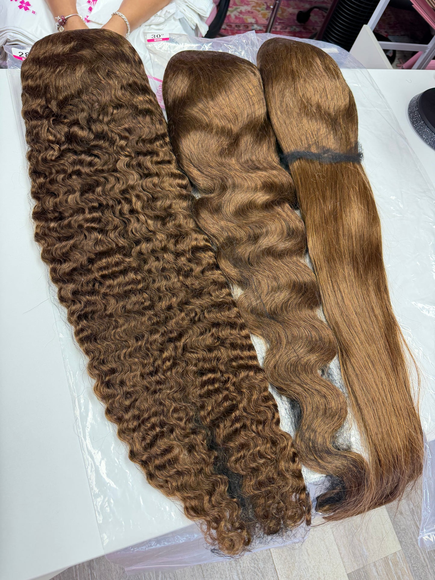 Honey Blonde Closure 5x5 Transparent Virgin Wigs 210% Density