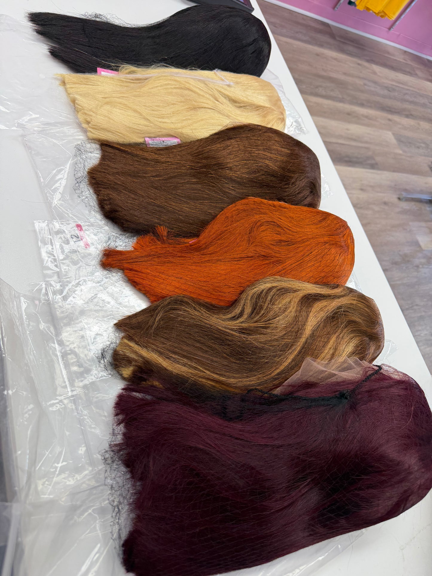 Straight 13x6 12' Bobs Transparent Lace Virgin Wigs 210% Density