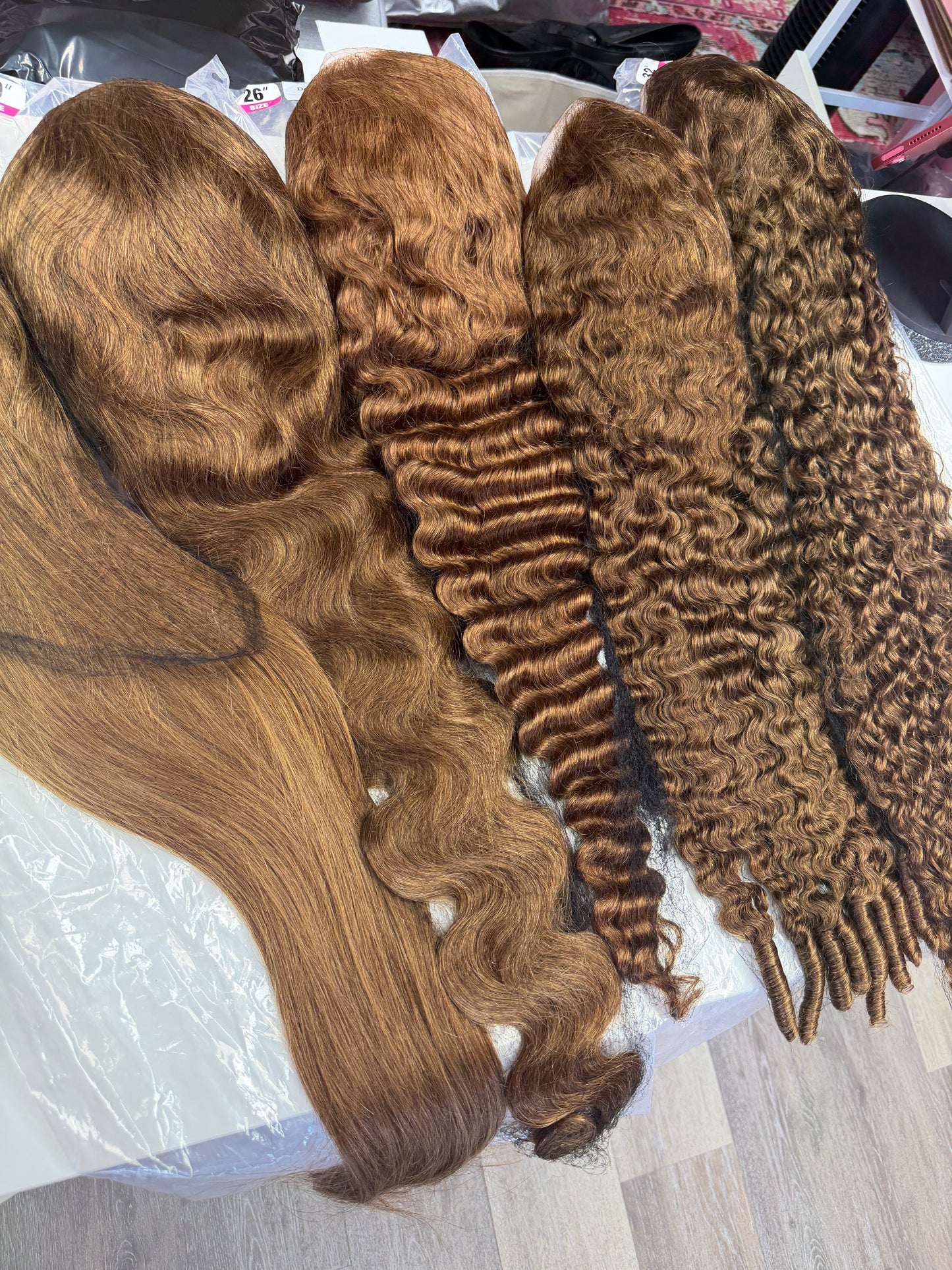 Honey Blonde 13x6 Transparent Virgin Wigs 210% Density