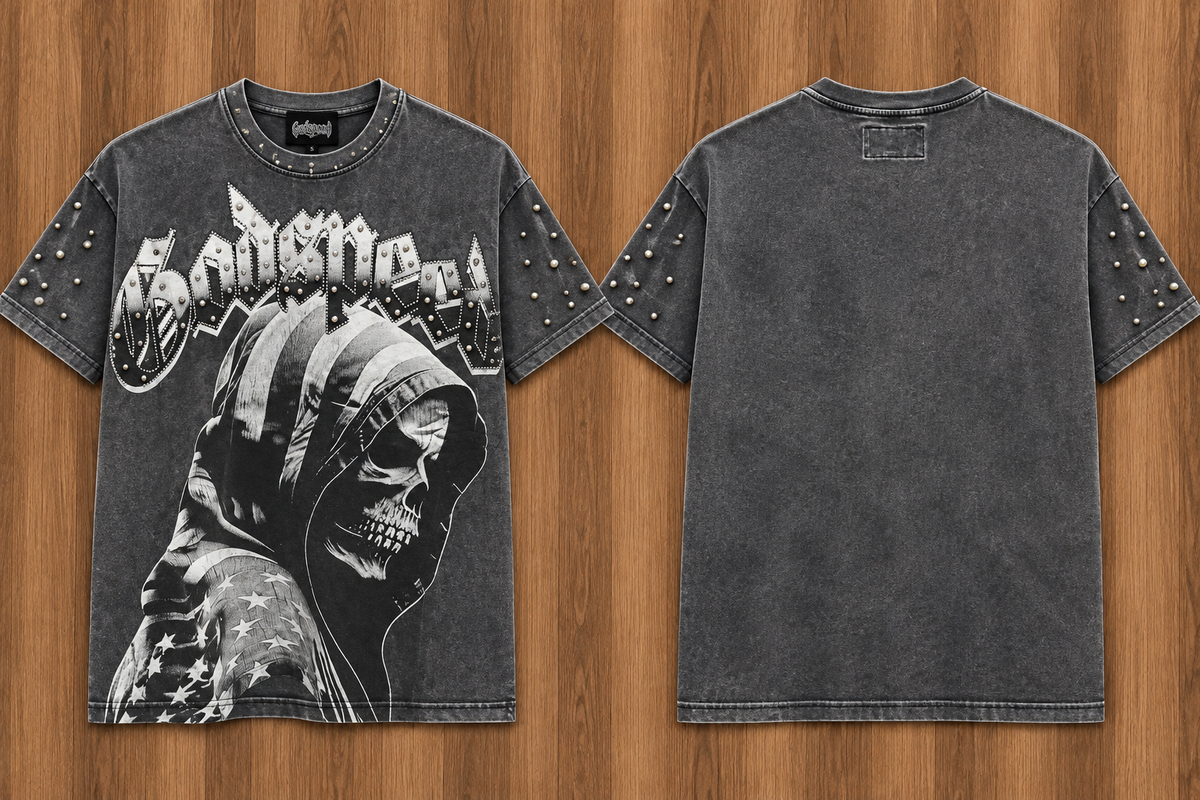 Hoodied Skull Graphic Tee
