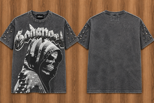Hoodied Skull Graphic Tee