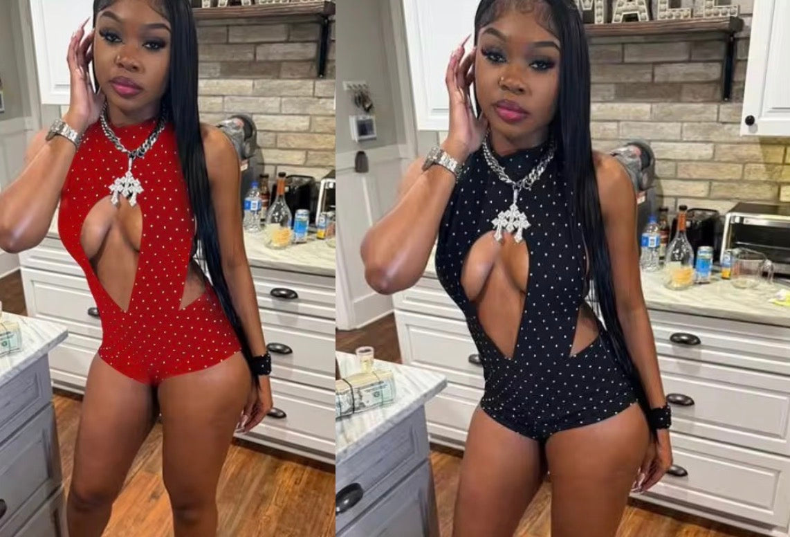 Cut Out Polka Dot Rompers