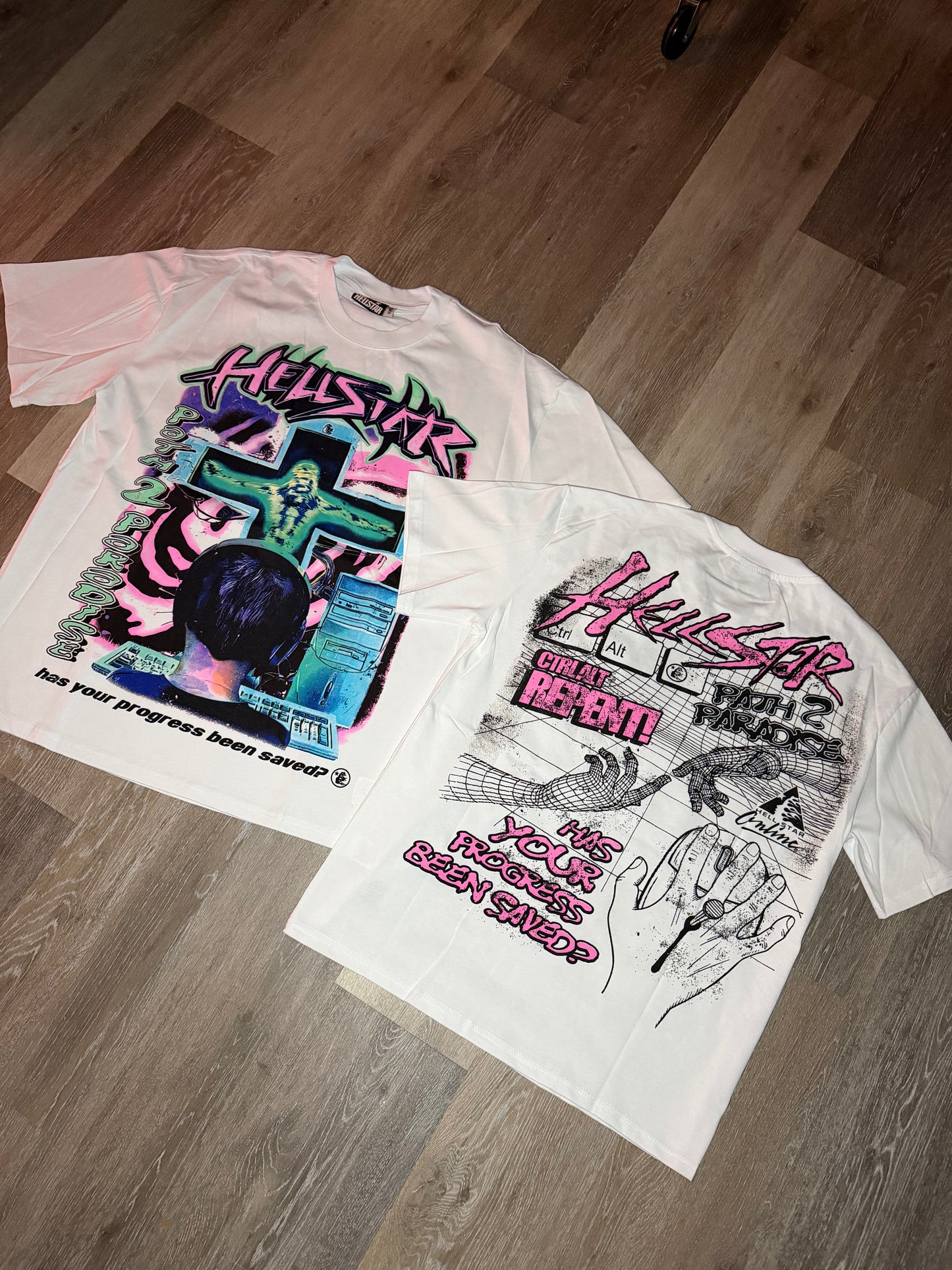 White Cross H*ll Star T- Shirt