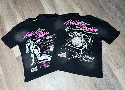 Black Phone Girl Graphic T-Shirt