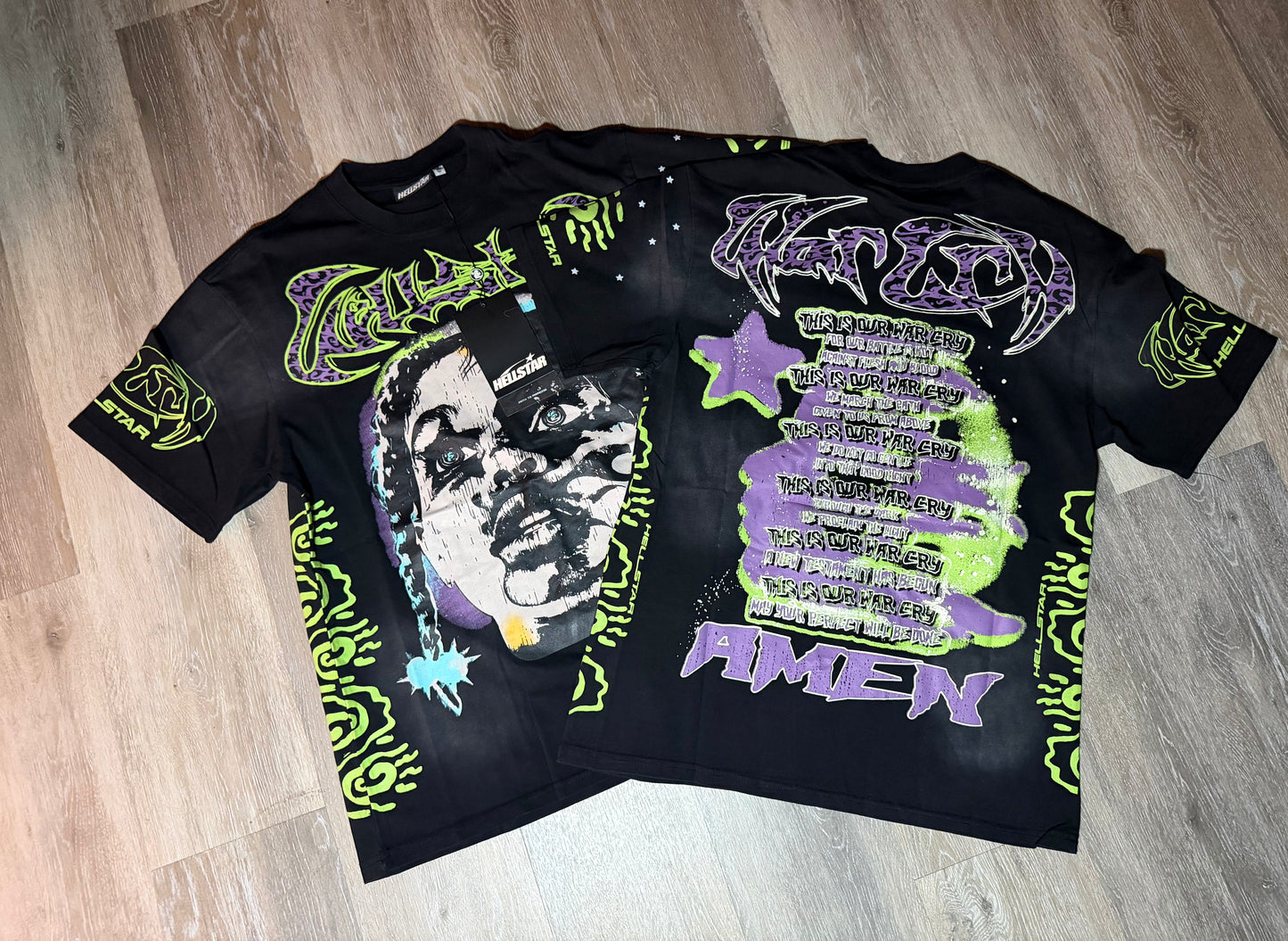 Black Green/Purple Graphic T-Shirt