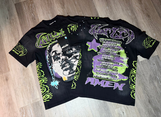 Black Green/Purple Graphic T-Shirt