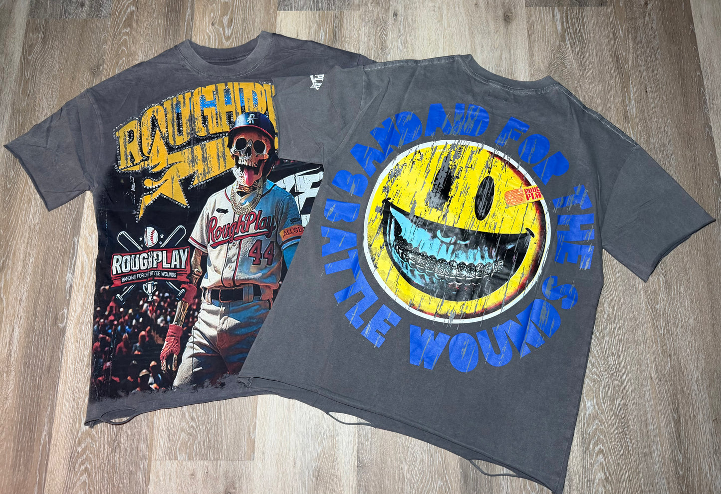 Grey Baseball Graphic T-Shirt