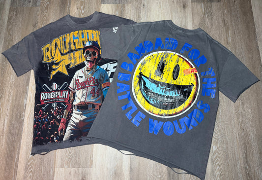 Grey Baseball Graphic T-Shirt