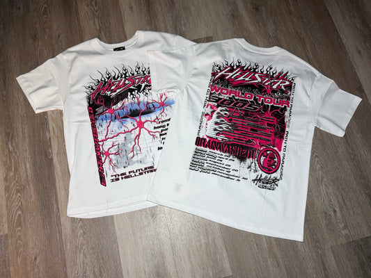 White Brainwashed Skull Graphic T-Shirt