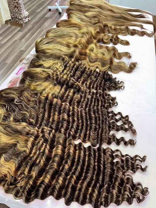 Highlight Color Human Hair 210% Density 13x4 & 13x6 Transparent Lace Wigs